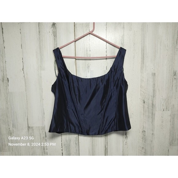 Scott Mcclintock Blue Corset Top Plus Size 22W NWT - Picture 1 of 7